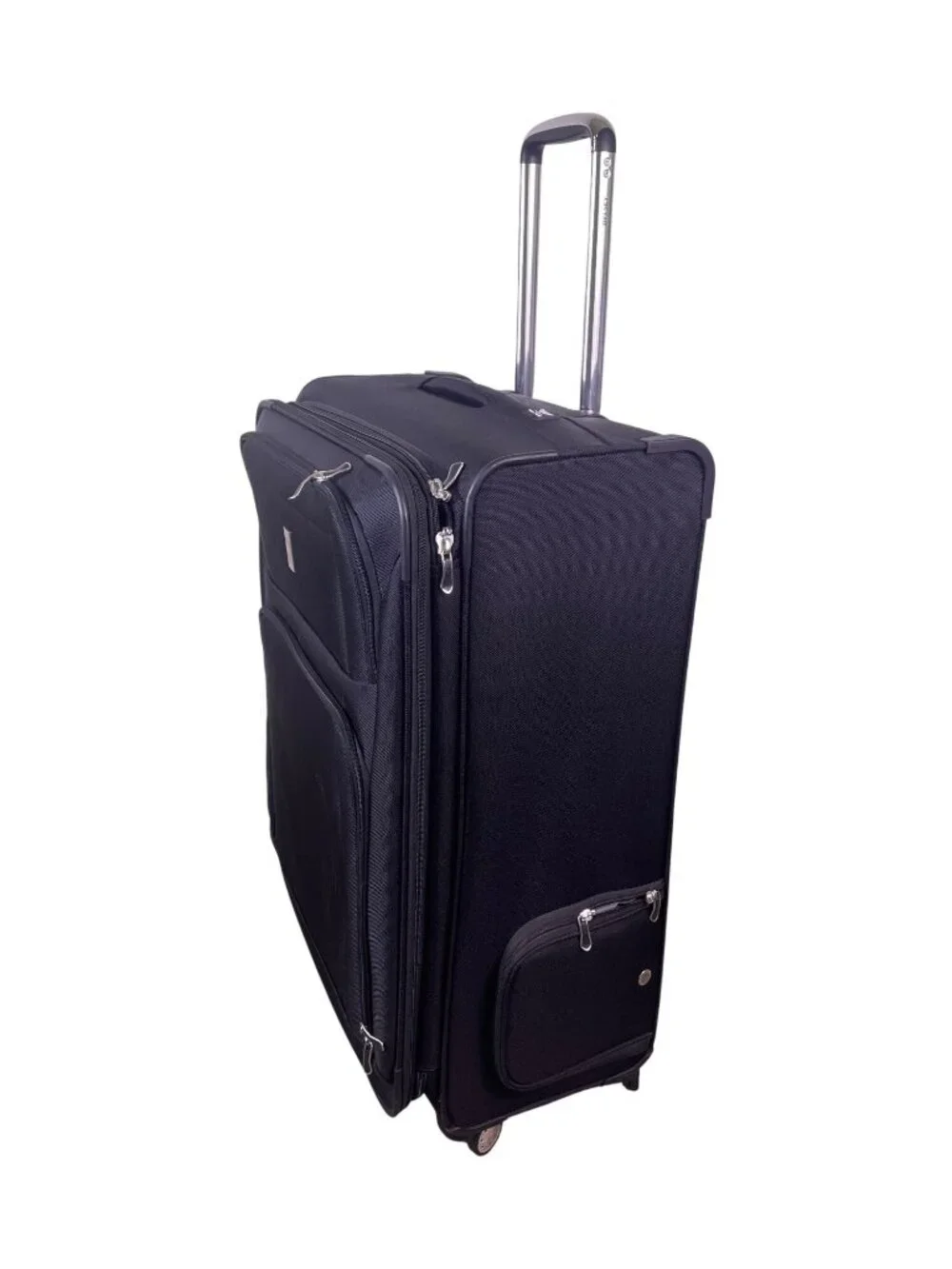 Delsey Unisex Black Expandable Spinner Wheels Rolling Travel Suitcase  Luggage - Picture 2 of 12